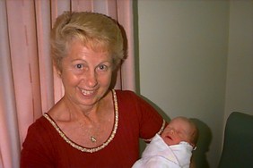 Jean with Amelia 4 Dec 1997.jpg
