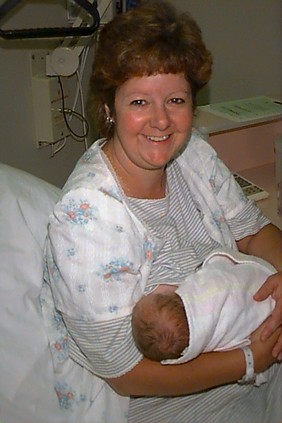 Mum and new baby 4 Dec 1997.jpg