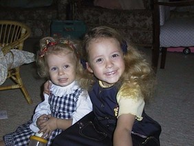 Emily and Amelia looking pretty 21 Aug 99.JPG